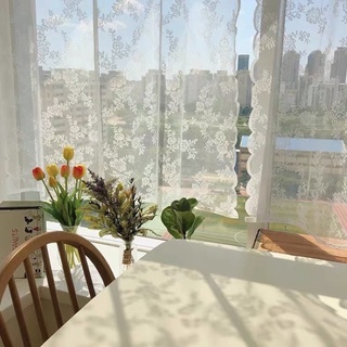 Thảm ren thêu hoa picnic chụp ảnh, vải nền trang trí, vải ren rèm cửa sổ Hàn Quốc - Décor nhà Sò