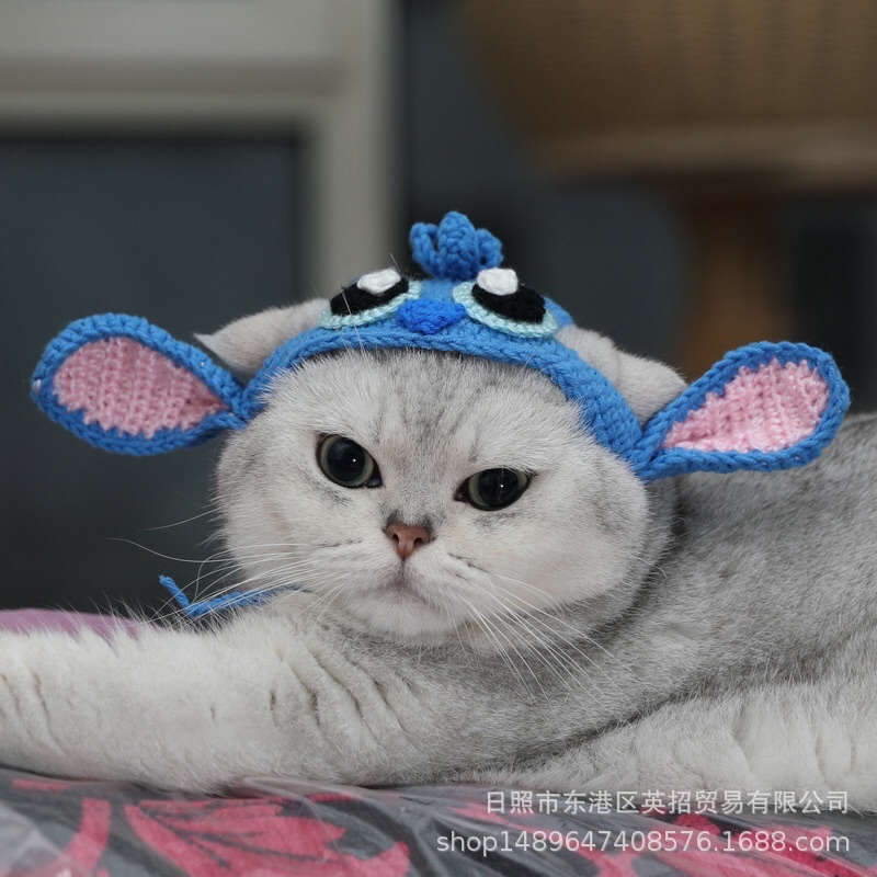Mũ len nhân vật hoạt hình cho chó mèo