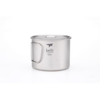 Keith Ti3209 - Ca Titanium 900ml 1 Lớp Đun Nấu Kèm Nắp