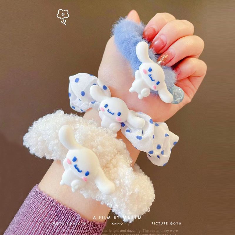 Dây Cột Tóc Lông Nhung Dễ Thương Xinh Xắn Dành Cho Nữ