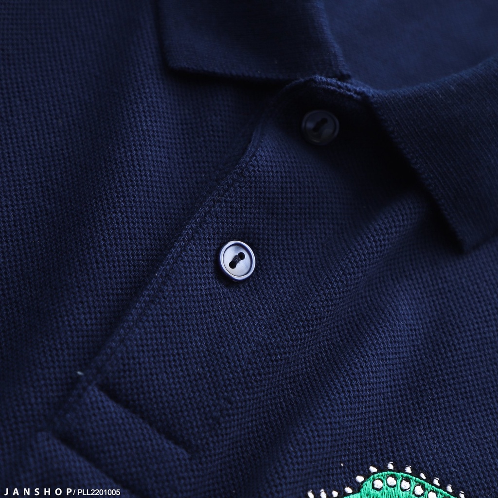 Áo Polo Cá Sấu Với Logo Thêu Cá Sấu Ngoài Hành Tinh Độc Đáo, Tỉ Mỉ Cùng 2 Màu Thanh Lịch