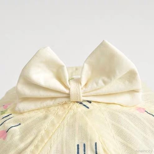 Nón Bucket phối ren hoa phong cách công chúa cho bé gái