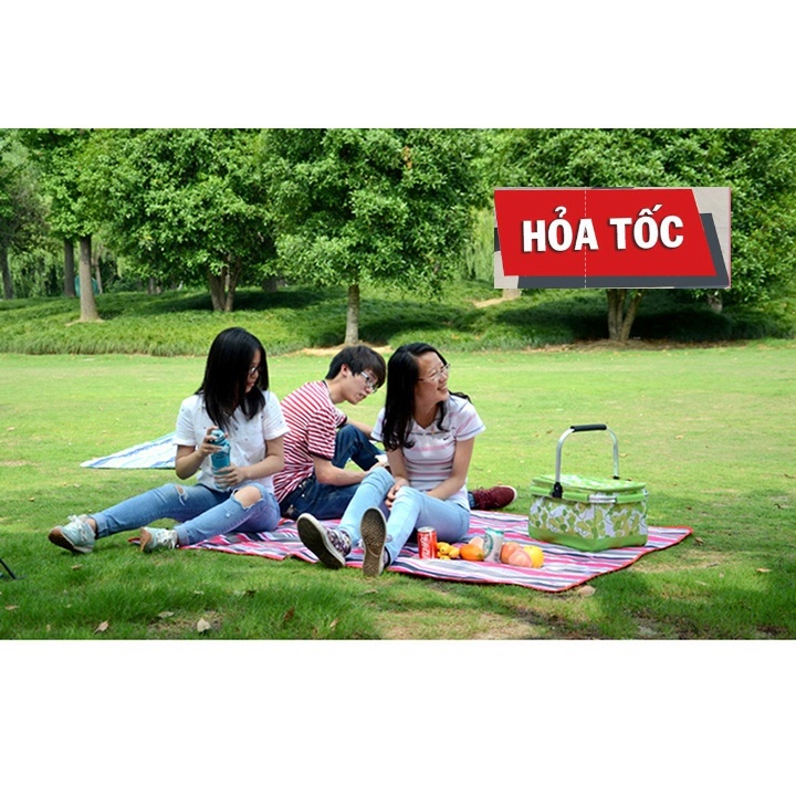 Thảm trải picnic du dịch phụ kiện dã ngoại bạt cắm trại Sumio_offical bạt mẫu kẻ caro 2 lớp tấm trải gấp gọn đi phượt