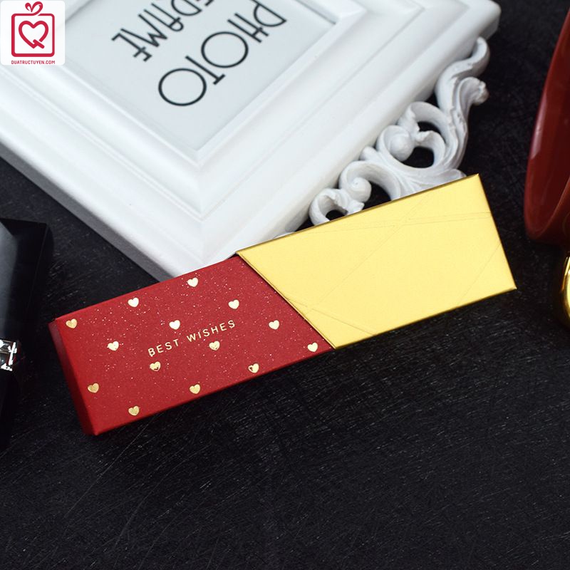 Quà tặng Valentine Only Love You set socola, đèn ngủ trái tim, son môi kèm hộp trong suốt Luv144 tặng người yêu