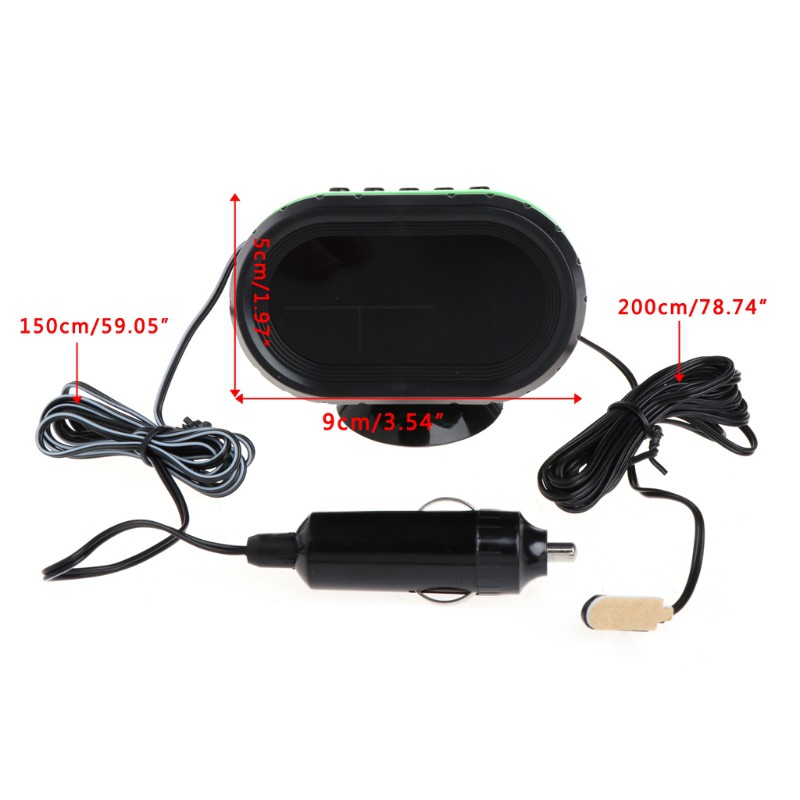xinp✨Digital Car LCD Clock Voltmeter Thermometer Battery Voltage Temprerature Monitor DC 12V-24V Freeze Alert