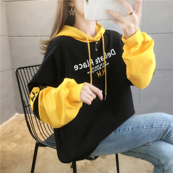 Áo hoodie Nữ phối tay ấn tượng, in chữ Delicate siêu chất - New Hot 2021 | BigBuy360 - bigbuy360.vn