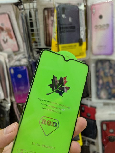 Cường lực 20D viền mỏng cho Xiaomi Redmi Note 8 FREESHIP Từ 50k cao cấp chất đẹp ( tặng keo mép )