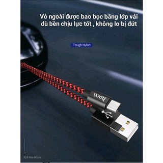 Cáp Sạc Nhanh Dây Dù Type C /Micro USB Hoco X14 1 Mét