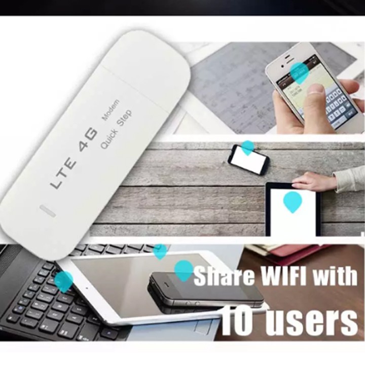 USB Phát Wifi Bằng Sim 3G 4G LTE Gắn Sim Là Chạy Không Cần Phải Cài Đặt Gì Thêm