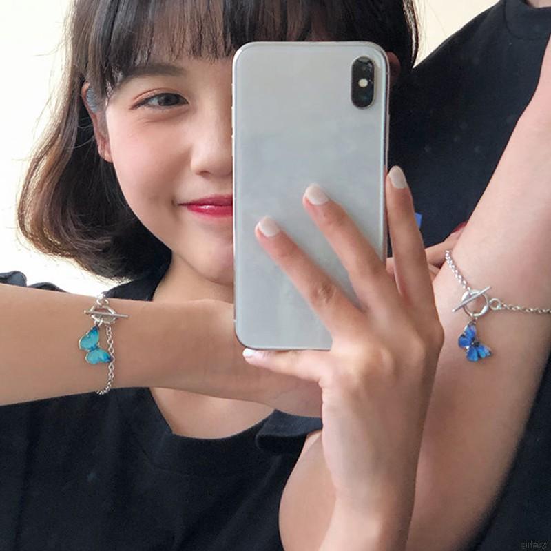 Dây chuyền/ Vòng đeo tay mặt hình bươm bướm xinh xắn thời trang cho các cặp đôi