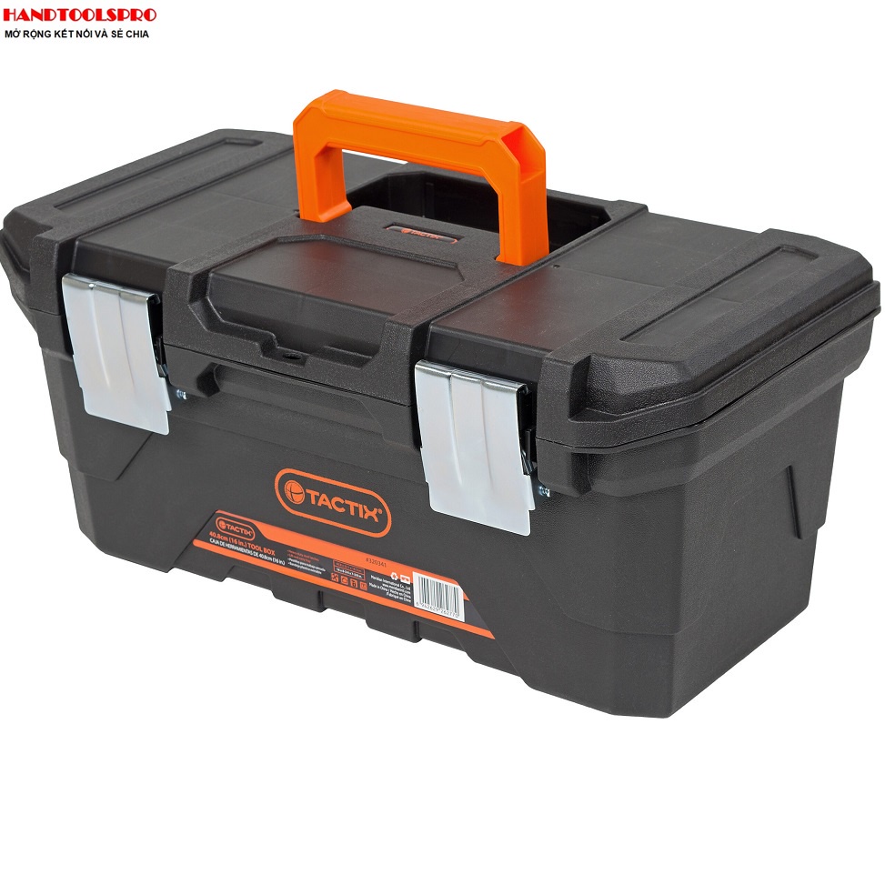 Hộp dụng cụ nhựa 40,8 x 22 x 18 cm TACTIX 320341