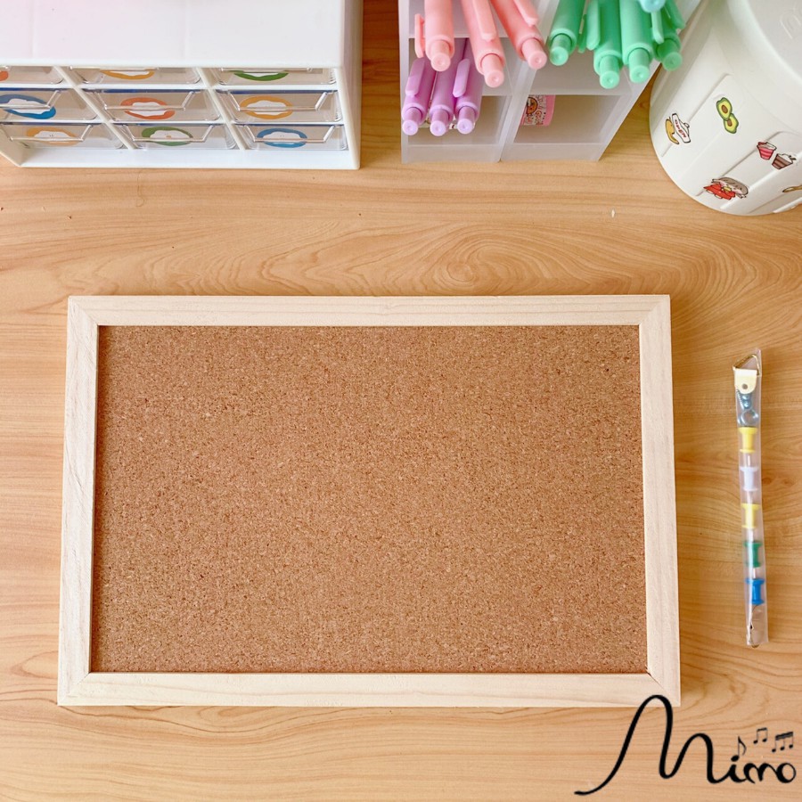 Bảng ghim gỗ bần khung gỗ tặng kèm ghim+dây treo+móc treo+ sticker | BigBuy360 - bigbuy360.vn