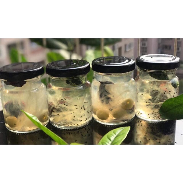 Bộ 36 hũ thuỷ tinh chưng yến, đựng dầu dừa, tinh bột 70ml (75ml) nắp thiếc