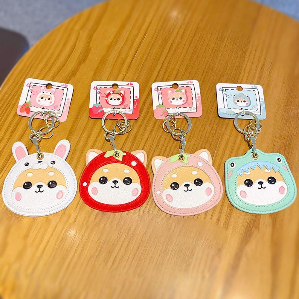 MMULCK Móc Khóa Gắn Túi Đựng Thẻ ID / Ba Lô / Thẻ ID Hình Chó Shiba Inu Dễ Thương