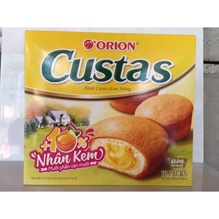 Bánh bông lan/FREESHIP/Bánh bông lan nhân kem trứng Custas hộp 282g