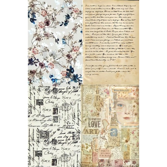 Set 45 tờ giấy nền phong cách retro vintage