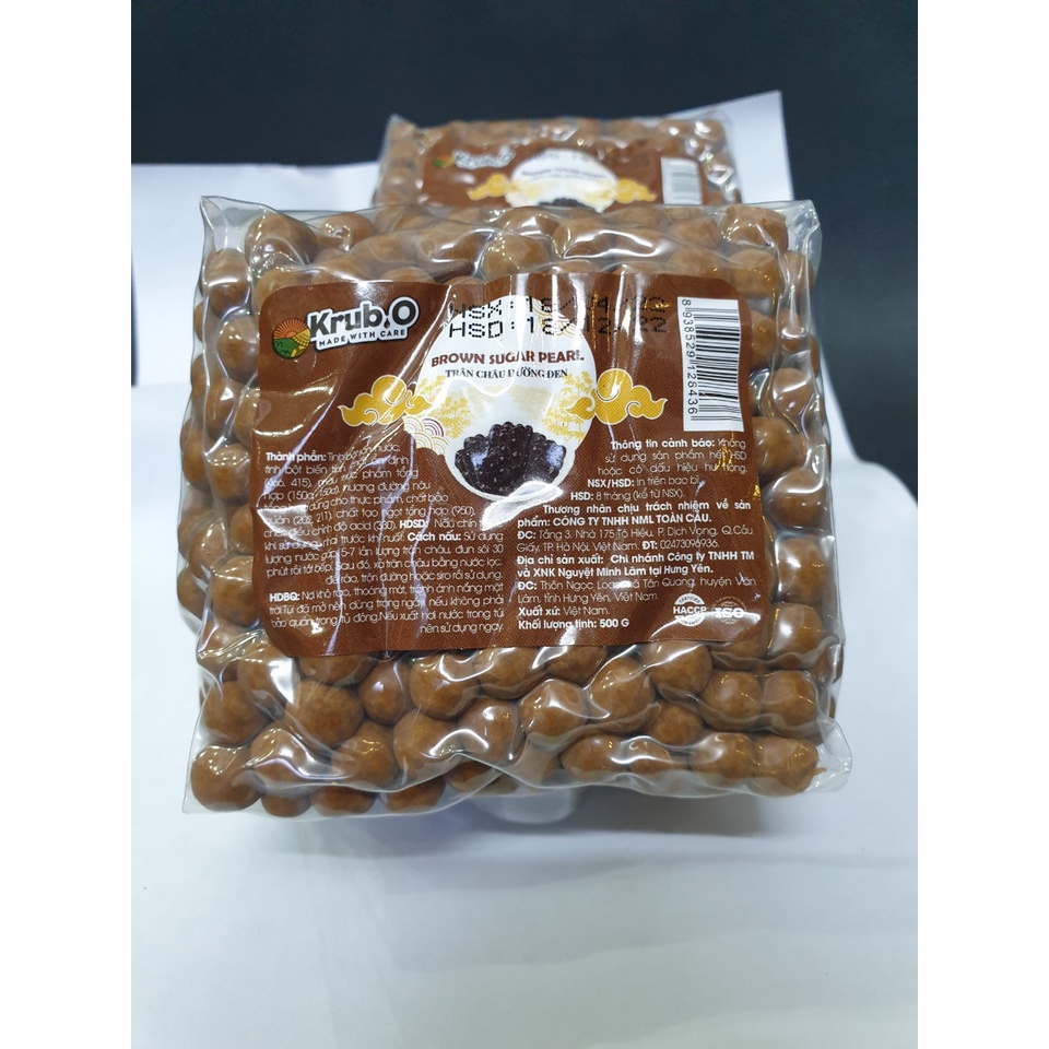 Trân châu đường đen - trân châu hoàng kim loại hãng TOCO dùng - gói 500gam