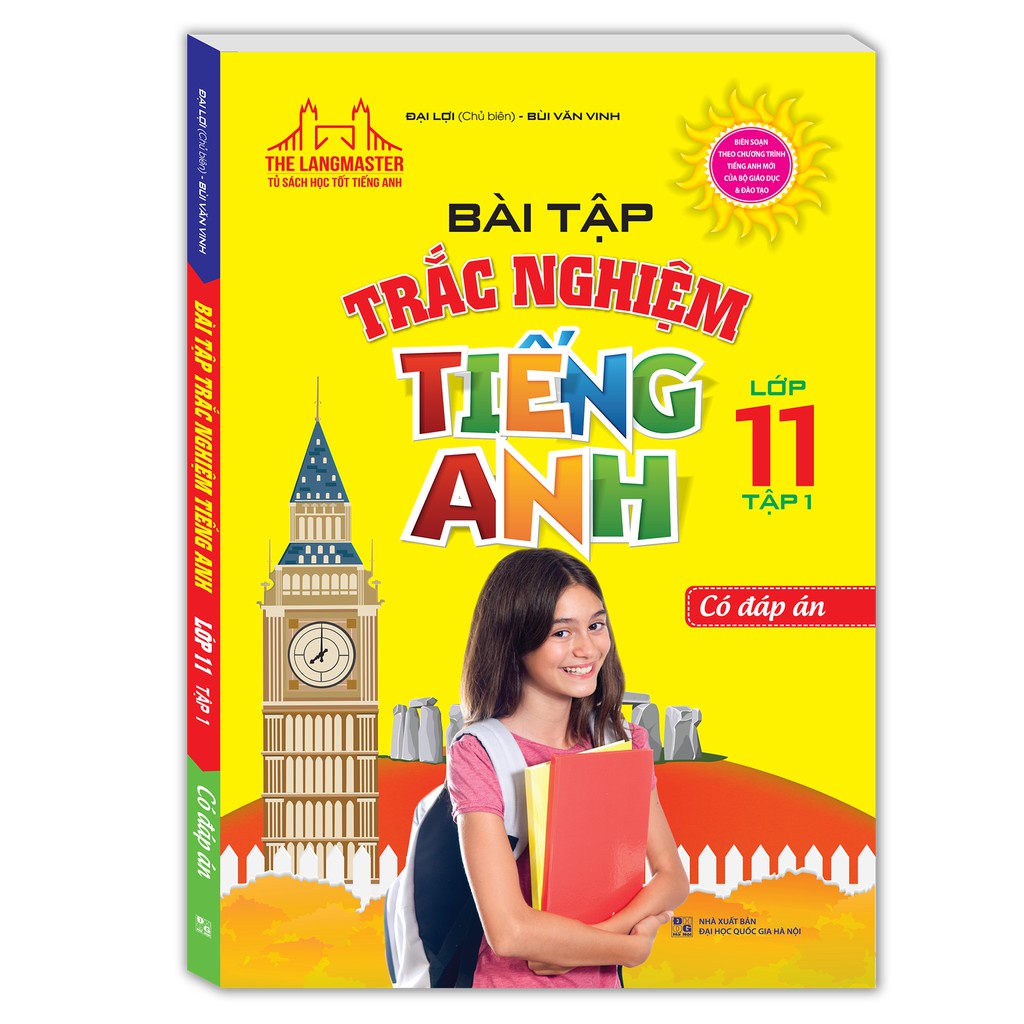 Sách - Bài tập trắc nghiệm tiếng Anh lớp 11 tập 1-Có đáp án Tặng Kèm Bookmark