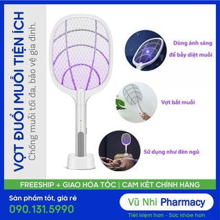 Hộp1 Cái Vợt Muỗi Kiêm Đèn Thu Hút Muỗi (2 in 1)