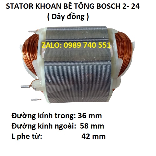 Stator, cuộn điện lắp máy khoan bê tông 2-24RE - Sa khoan 2-24DCA