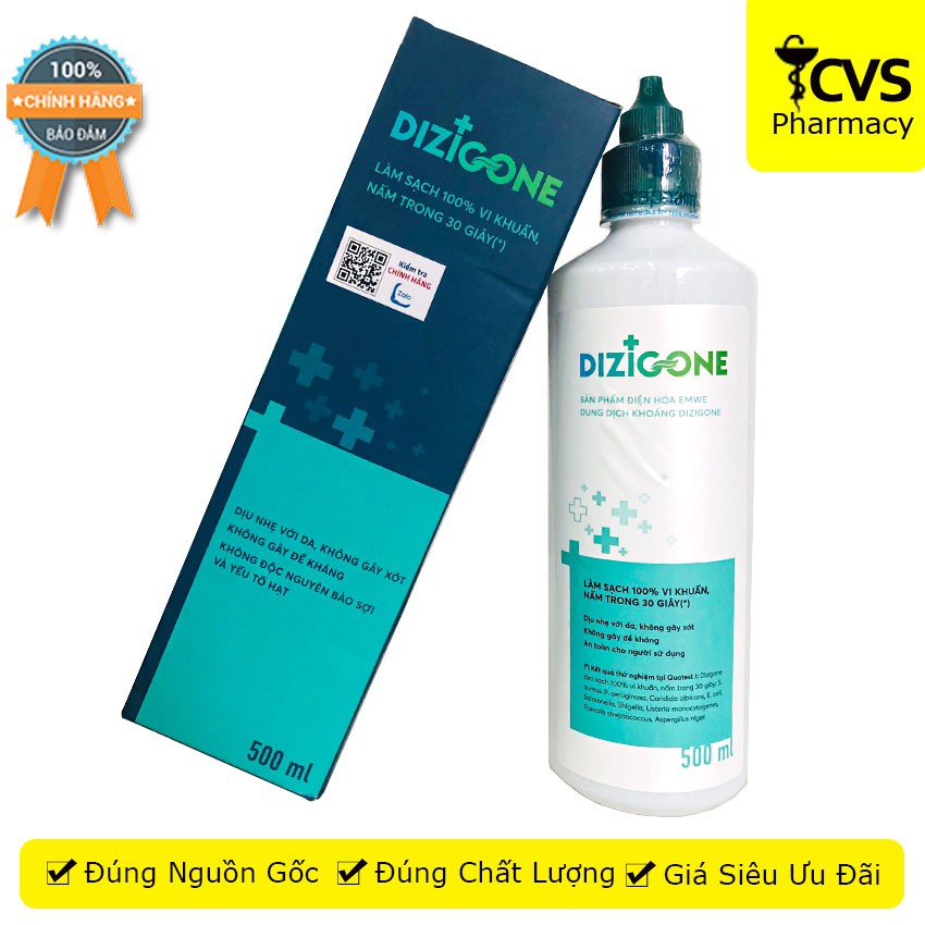 Dung Dịch Sát Khuẩn DIZIGONE 500ml - Giúp Tiêu Diệt Vi Khuẩn, Nấm An Toàn - cvspharmacy