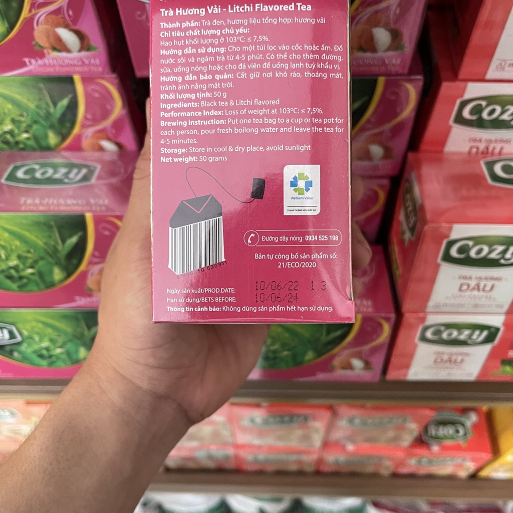 Trà Túi Lọc Cozy Có Đủ Các Mùi Hộp 25 Gói