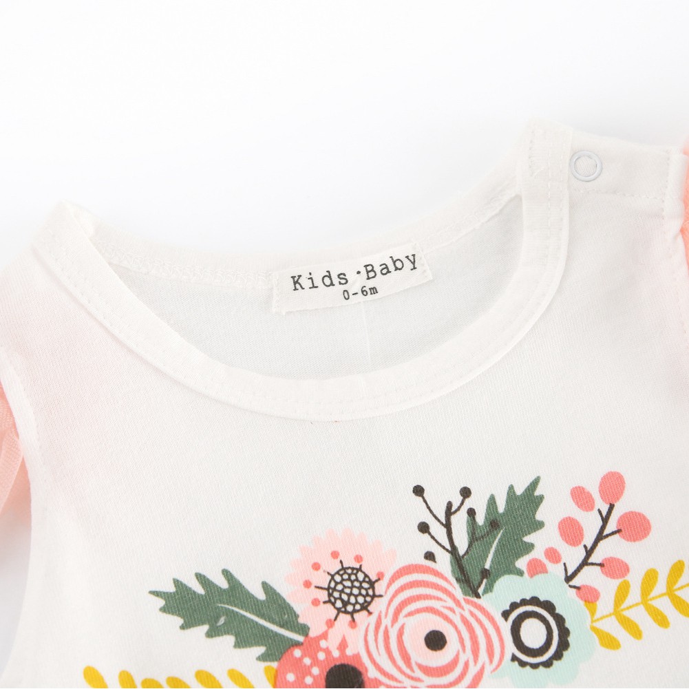 Bộ đồ liền thân Sanlutoz in hoa dễ thương dành cho bé gái