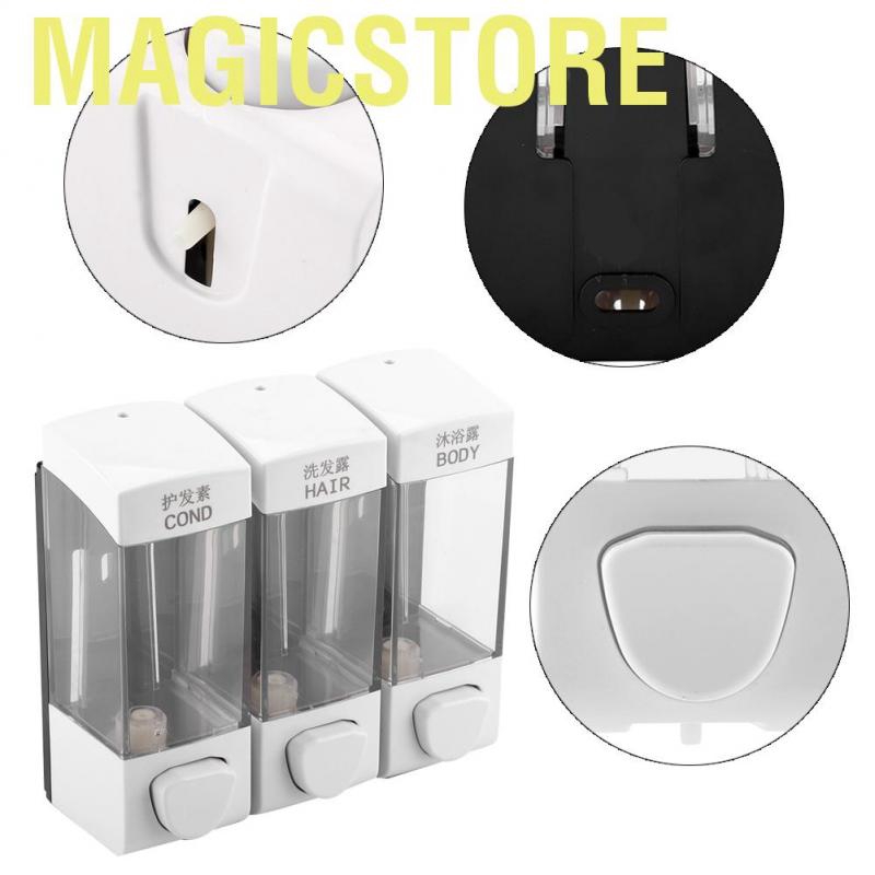 ❀❀❀ Magicstore Bộ 3 bình đựng xà phòng sữa tắm treo tường tiện dụng cho nhà tắm ❀❀❀