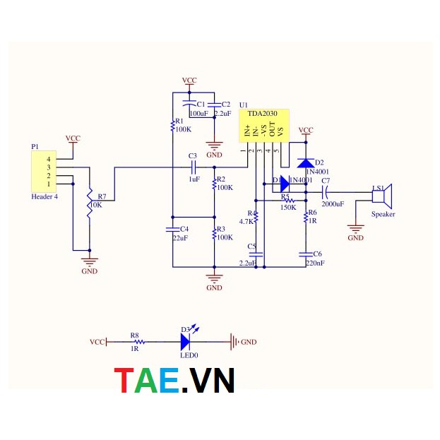 Mạch Khuếch Đại Âm Thanh TDA2030 18W