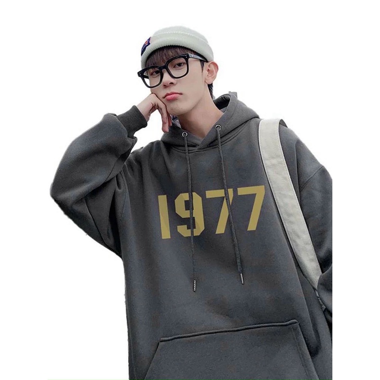 FREE SHIP MAX Áo KHoác HOodie Chui Đầu- ÁO Khoác Nỉ 1977 Có Nón To Kiểu Dáng Thời Trang Năng ĐỘng