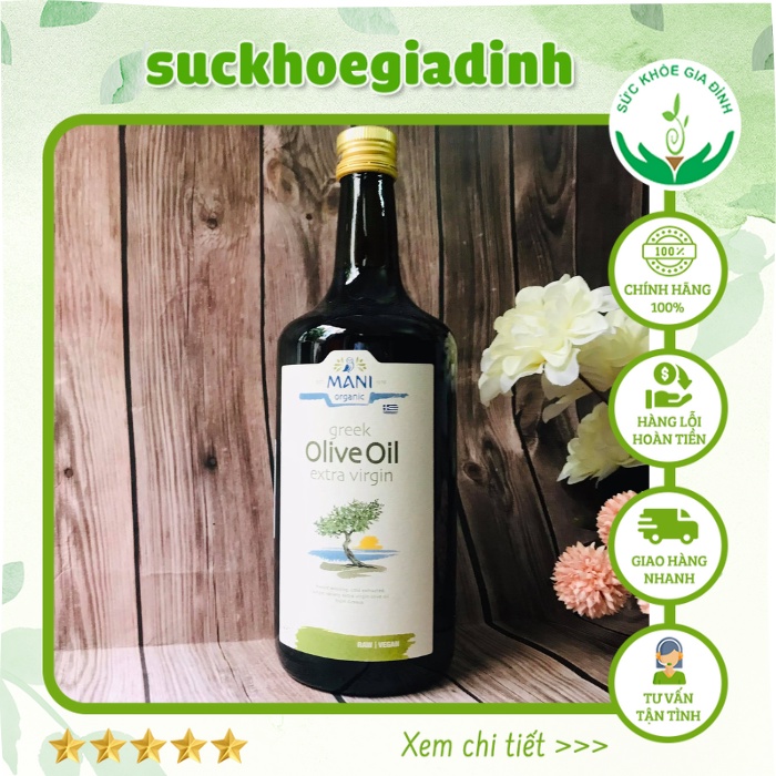 [ Date 1.2024] Dầu Olive Extra Virgin Hữu Cơ - 1L