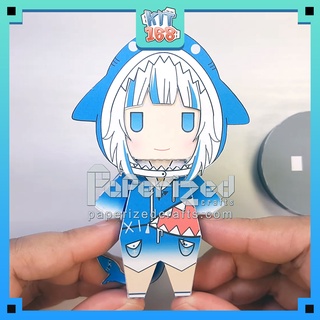Mô hình giấy Anime Game Chibi Gawr Gura - Hololive