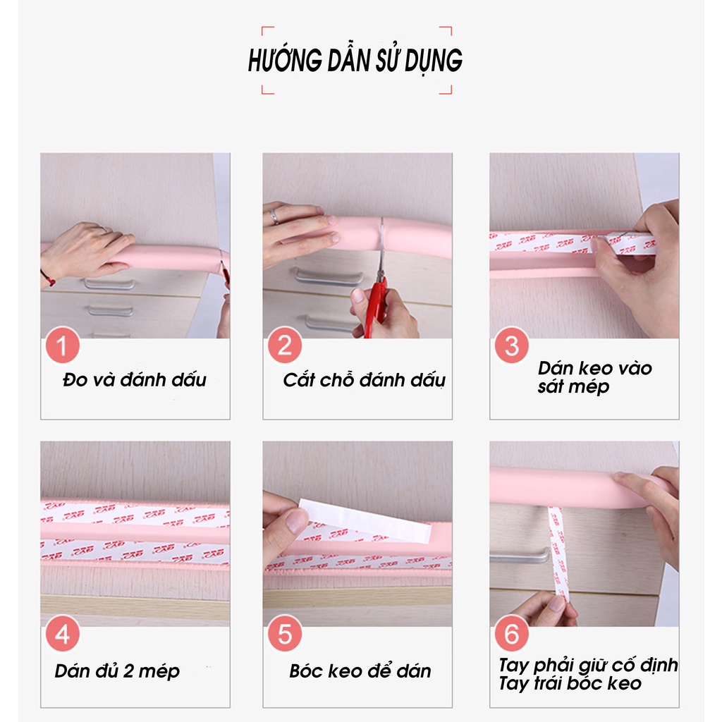 Bịt góc bàn an toàn cho bé ngăn tổn thương từ va chạm với các góc nhọn của bàn ghế [MẸ và BÉ BABYKING]