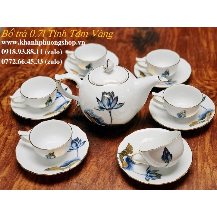 Bộ bình trà gốm sứ Minh Long tịnh tâm - bộ bình trà sứ Minh Long