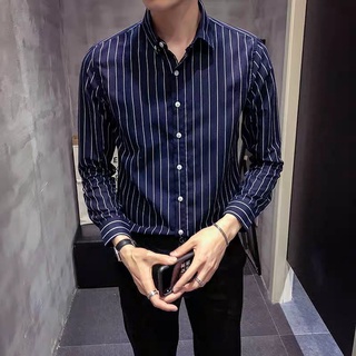 Áo Sơ Mi Kẻ Sọc Nam Vải Lụa Cao Cấp