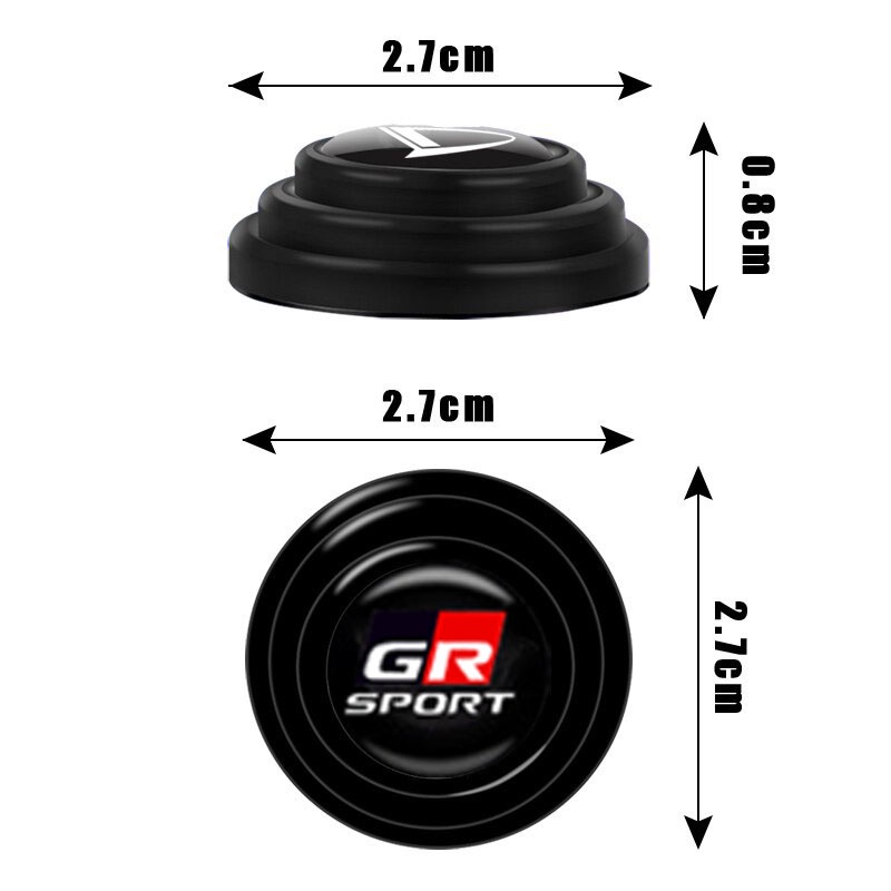 Set 4 / 8 / 12 Miếng Dán Silicon Chống Sốc Chống Va Chạm Cách Âm Cho Cửa Xe Hơi Toyota GR Gazoo Racing GR Sport VIos Yaris Corolla Cross CHR Avanza Fortuner Rush