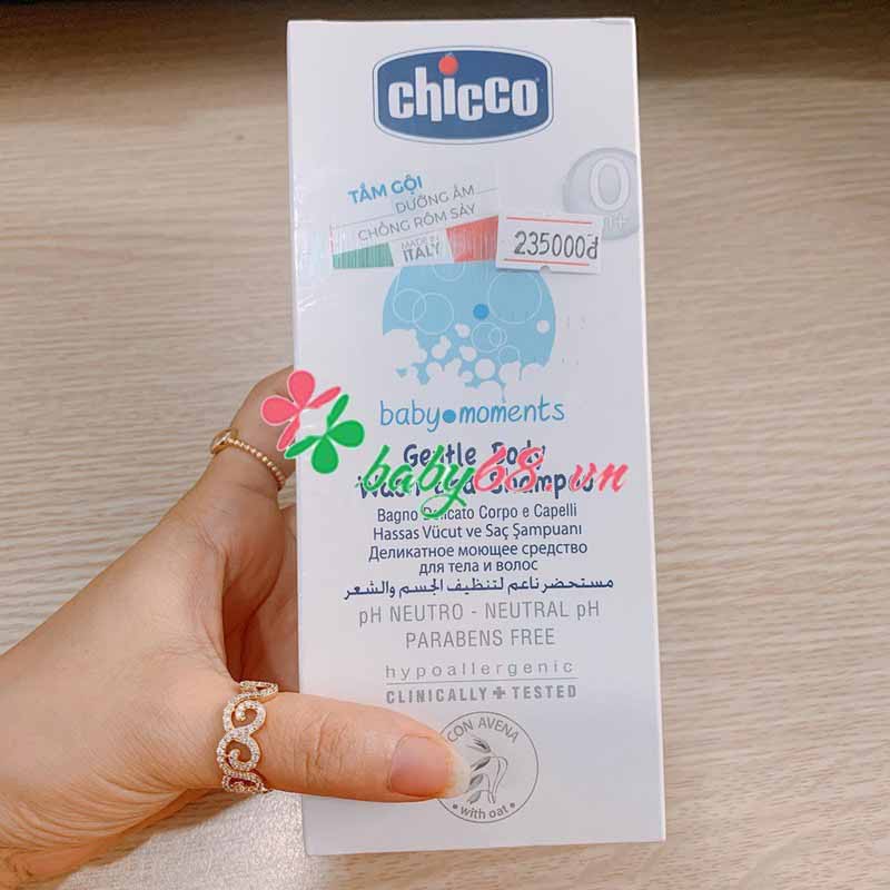 Sữa tắm gội chiết xuất yến mạch Chicco-0M+ 200ml