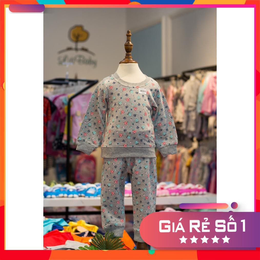 Bộ nỉ da cá vải dư bé gái LITIBABY size 1-8T.X19