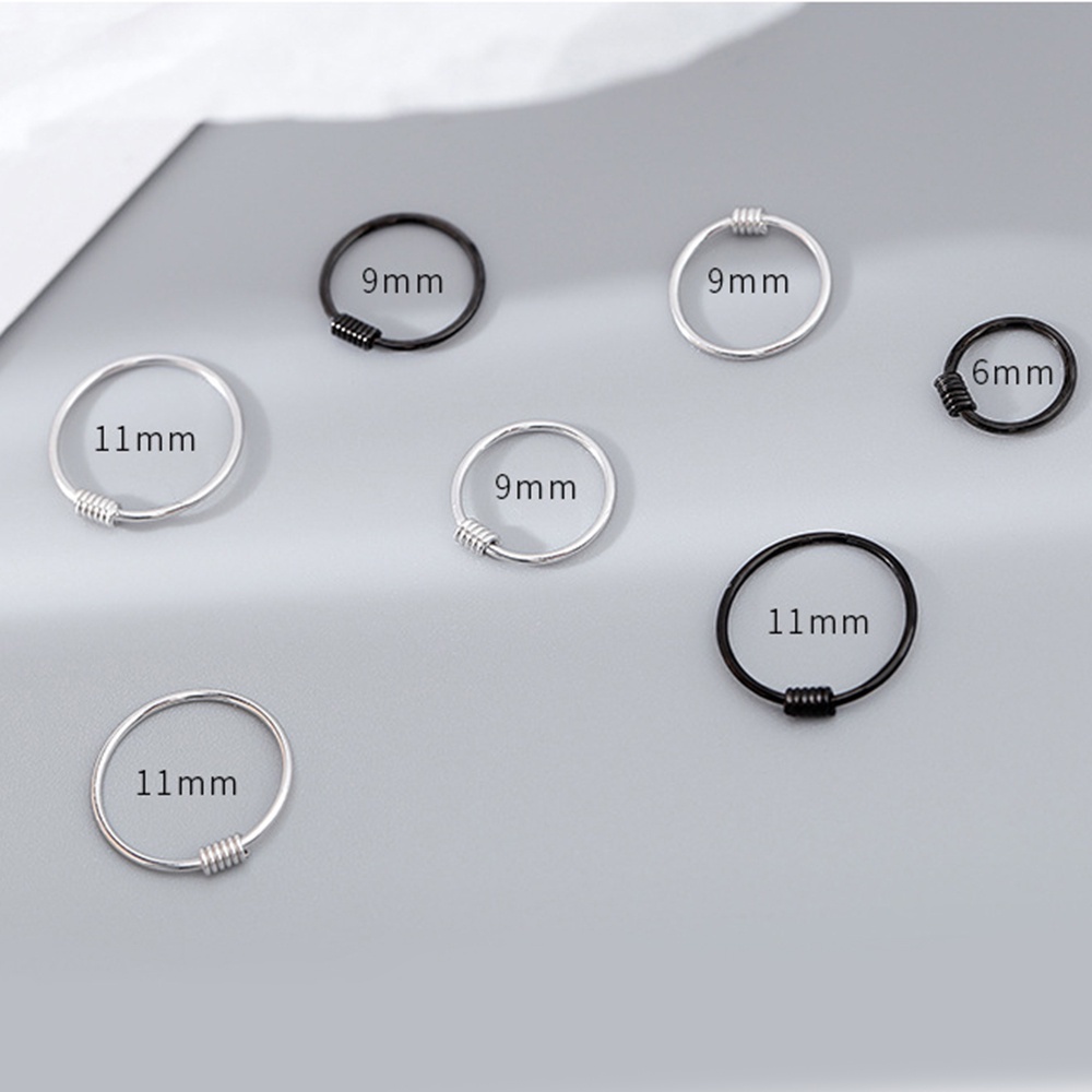 Khuyên Tai Vòng 11mm Nhiều Màu Thời Trang Cho Nam Nữ 1 9mm 6mm