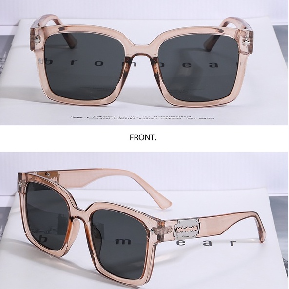 Kính Mát Gọng Vuông Bản To Màu Đen Phong Cách Unisex Hàn Quốc 2021