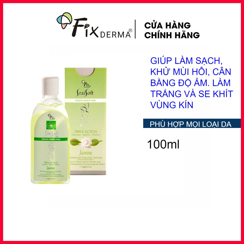 Fixderma Gel Vệ Sinh Hương Hoa Nhài Srai Soft Gel – Jamine 100g