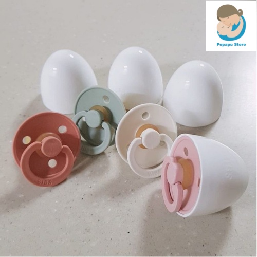 Ti Giả BIBS Đan Mạch Chính Hãng Cho Bé Kèm Nắp Trứng Hoặc Hộp Đựng shop Popapu