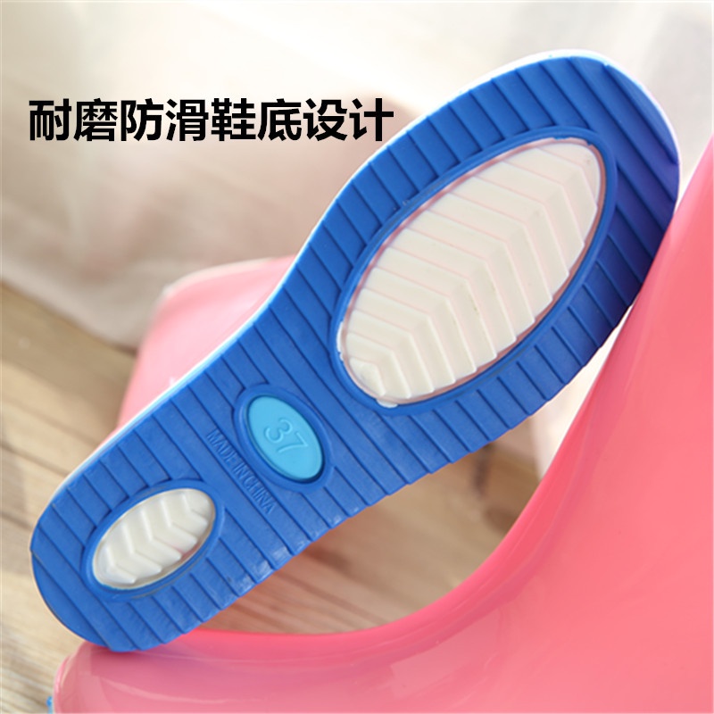 Bốt Cao Su Nữ Cổ Cao Màu Trơn Thời Trang FT2603