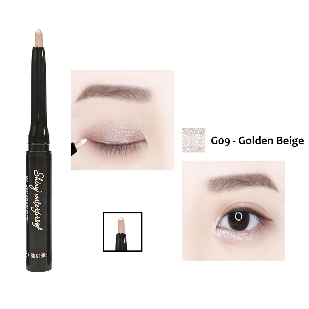 Combo 5 màu Chì Kẻ Mắt Shiny Waterproof siêu bám nội địa Hàn Quốc