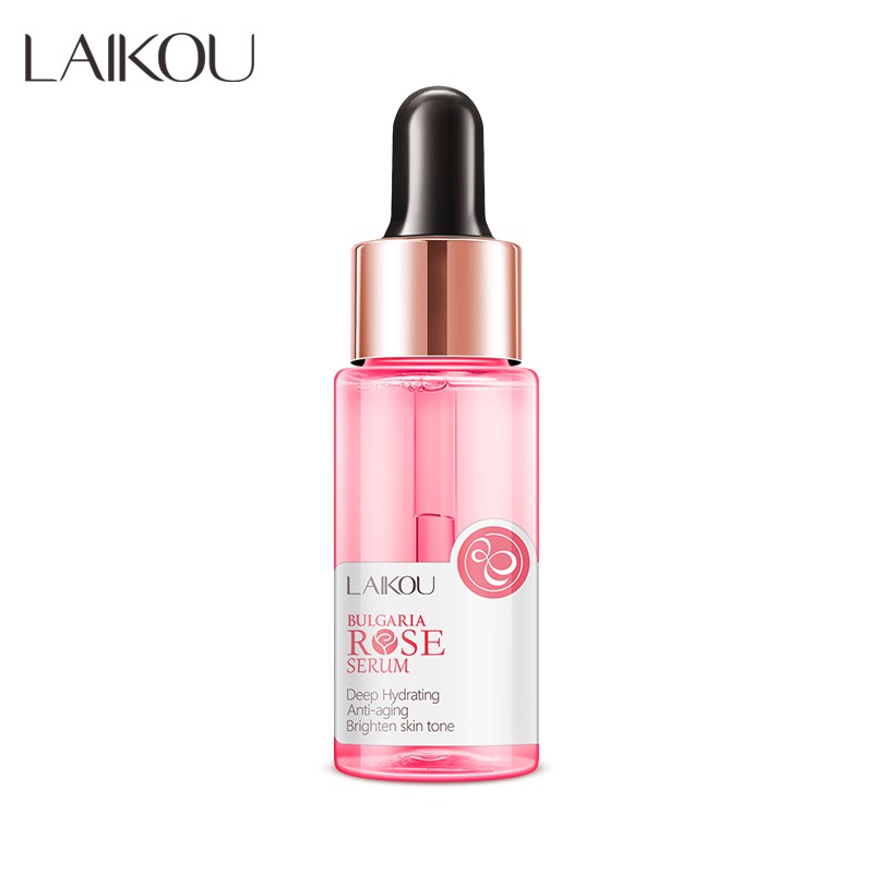 Serum LAIKOU Hoa Hồng Bulgaria Dưỡng Ẩm Sâu Làm Sáng Chống Lão Hóa Chăm Sóc Da Mặt 17ML