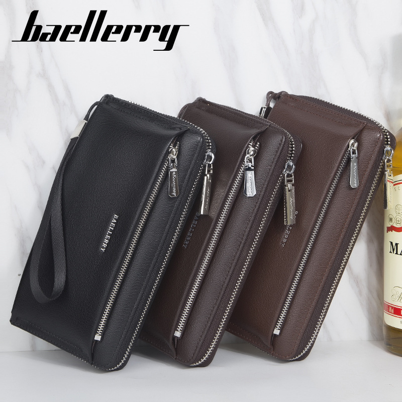 Ví BAELLERRY dáng dài chất liệu da PU thời trang dành cho nam