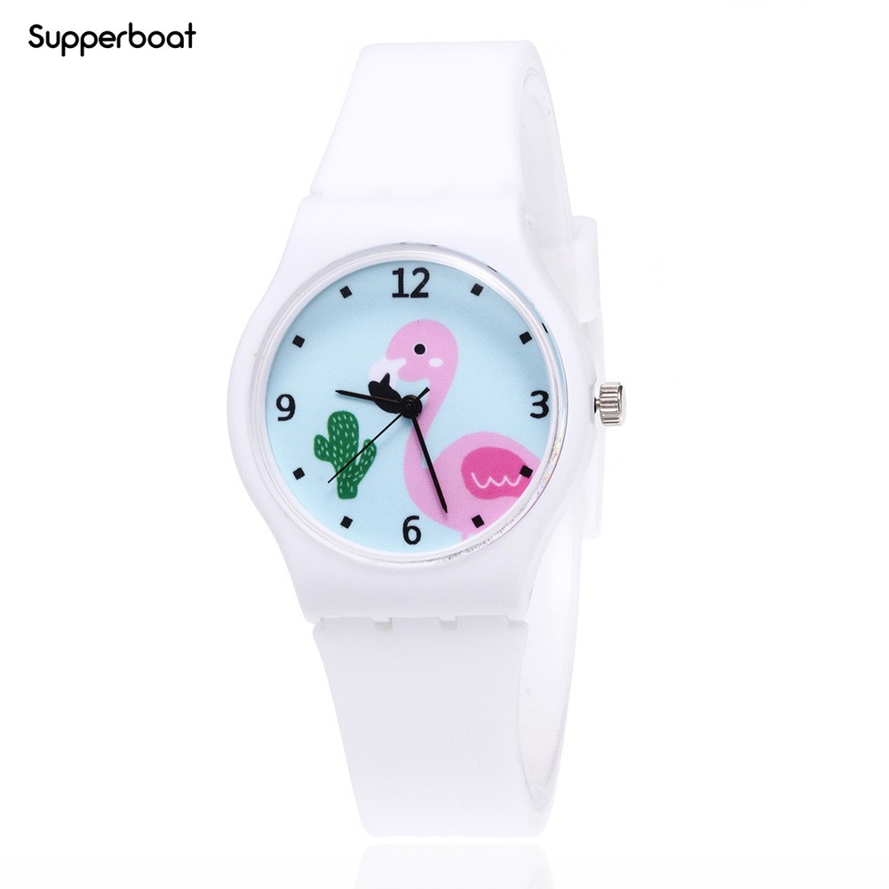 Đồng hồ mặt hiển thị hình chim hồng hạc dành cho nữ | BigBuy360 - bigbuy360.vn
