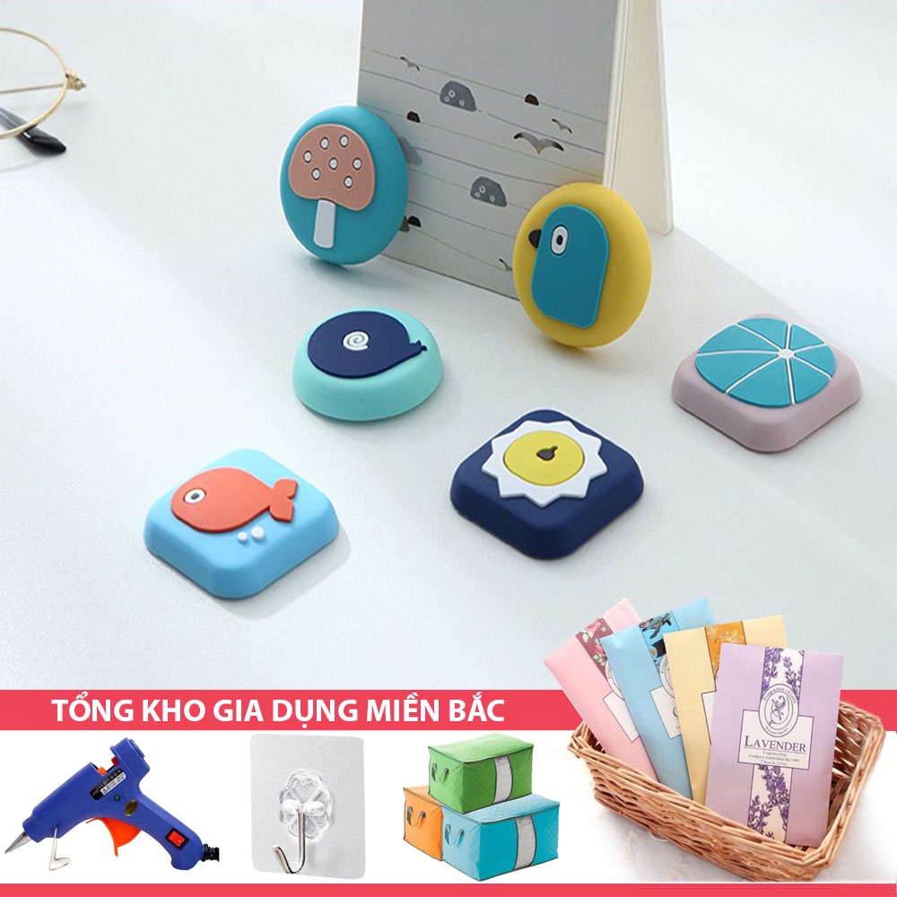 Núm Đệm Silicon CUTE K6 Chống Va Đập Bảo Vệ Tường Và Tay Nắm Cửa - Miếng Chặn Cửa Nhiều Hình