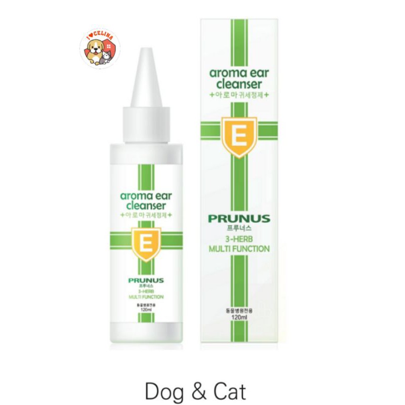 Dụng dịch vệ sinh tai ngừa viêm tai giữa cho chó mèo 120ml [Prunus]