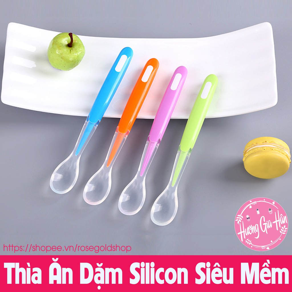 Thìa Ăn Dặm Silicon Siêu Mềm Sâu Lòng Giúp Bé Ăn Dặm Dễ Dàng Ngon Miệng